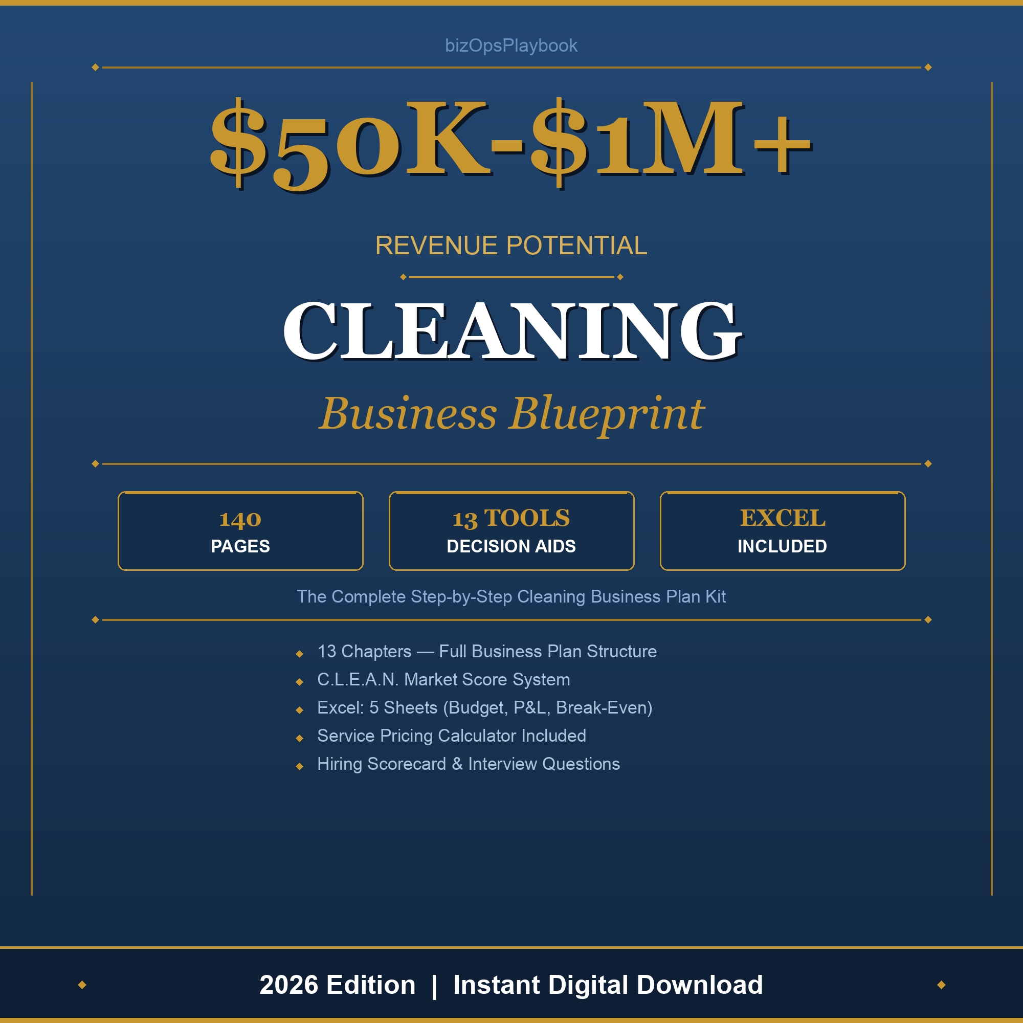 Cleaning Business Plan cover