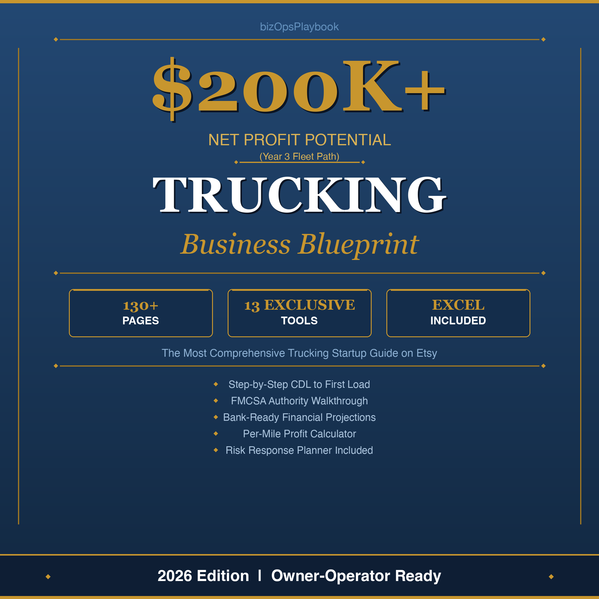 Trucking Business Plan cover